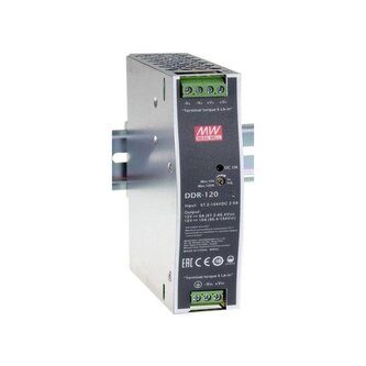 DC/DC měnič na DIN lištu 120W, 16,8..33,6V -> 48V/2,5A
