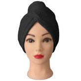 Turban na vlasy vafle, černý