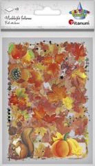 Naklejki foliowe 8 plansz dynie, liście, grzyby Naklejki foliowe 8 plansz dynie, liście, grzyby