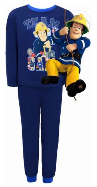 Chlapecké pyžamo POŽÁRNÍK SAM dlouhé modré, modrá tmavá, velikost: 92/98