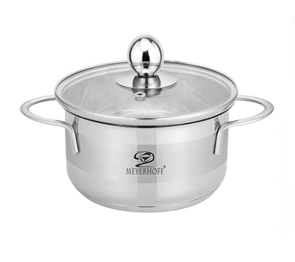 Hrnec nerez ¤16cm 1,6L s poklicí MEYERHOFF MH-1311E Hrnec nerez ¤16cm 1,6L s poklicí MEYERHOFF MH-1311E