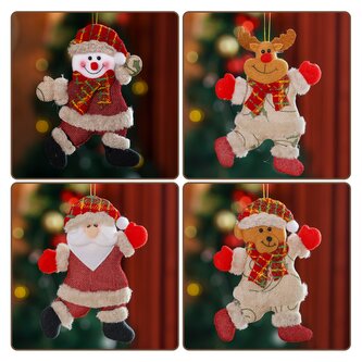 Vánoční závěsné ozdoby s rolničkami ALFREDO II. 4 kusy 21,5x9,7 cm Mybesthome