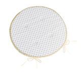 Sedák Adéla kulatý hladký - Šedá,Bílá - průměr 40 cm