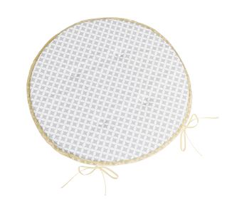 Sedák Adéla kulatý hladký - Šedá,Bílá - průměr 40 cm