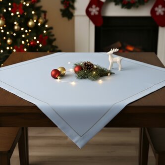 Dekorační ubrus na stůl EDGAR 85x85 cm bílá Mybesthome