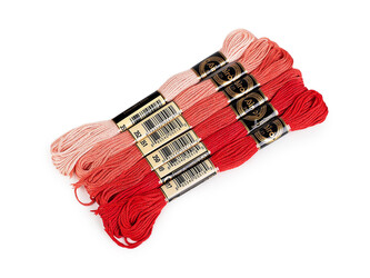 Příze vyšívací typ mouline AIRO sada odstínů 6 ks/8 m - 6 ks - 4 červená
