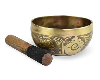 Tibetská mísa s paličkou zdobená č. 100 - 571 g - tón E