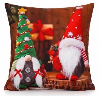 Vánoční polštář s 3D aplikací GNOMINO VI. 40x40 cm Mybesthome
