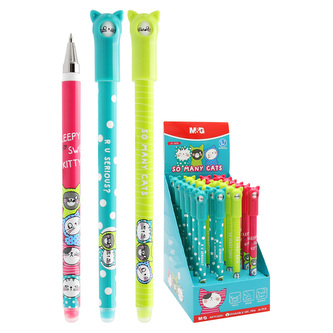 Pero gelové /gumovací M&G iErase So Many Cats Pencil 0,7 mm - modrá náplň Pero gelové /gumovací M&G iErase So Many Cats Pencil 0,7 mm - modrá náplň