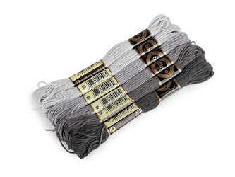 Příze vyšívací typ mouline AIRO sada odstínů 6 ks/8 m - 6 ks - 11 šedá