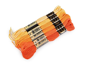 Příze vyšívací typ mouline AIRO sada odstínů 6 ks/8 m - 6 ks - 3 oranžová