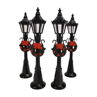 Sada 4ks dekorativních pouličních lamp, 12 cm