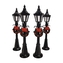 Sada 4ks dekorativních pouličních lamp, 12 cm