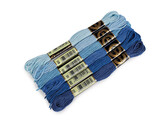 Příze vyšívací typ mouline AIRO sada odstínů 6 ks/8 m - 6 ks - 8 modrá