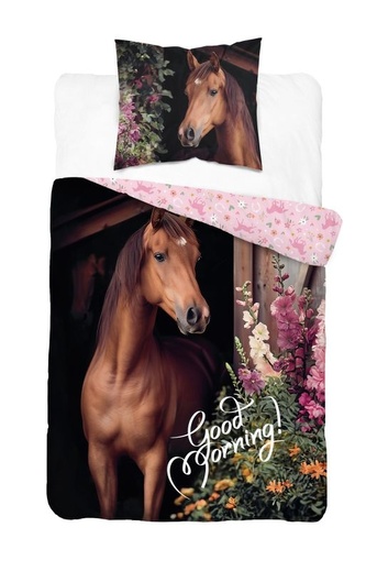 DETEXPOL Povlečení Kůň dobré ráno  Bavlna, 140/200, 70/80 cm