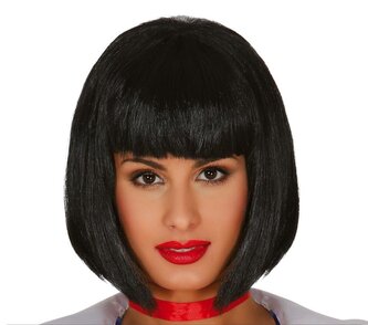 Černá paruka mikádo