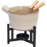 EXCELLENT HOUSEWARE Fondue porcelánové s hořákem 450 ml + 2 vidličky KO-170487010