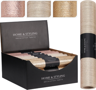 TKANINA DEKORACYJNA 20X3CM 3 RODZAJE COL