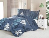 Saténové prodloužené povlečení LUXURY COLLECTION 140x220, 70x90cm Noční les