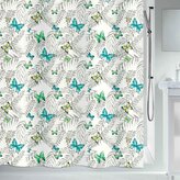 Spirella sprchový závěs PAPILLONS, motiv motýli, bílý, 120 x 200 cm, polyester