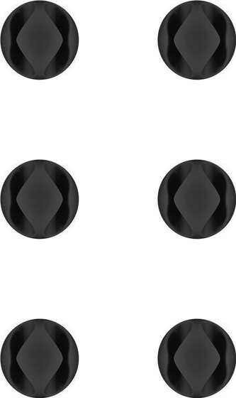 Goobay Držák na 2 kabely na stůl 6ks - černá barva