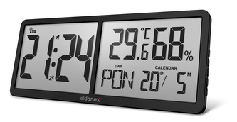 ELDONEX TimeCheck nástěnné hodiny ČERNÉ