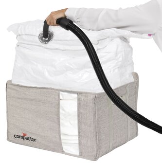 Compactor OXFORD vakuový úložný box XL, 56 x 42 x 33 cm, pevné pouzdro, polyester-bavlna