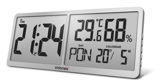 ELDONEX TimeCheck nástěnné hodiny STŘÍBRNÉ