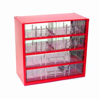 TOKOZ - Zásuvkový organizér 06 / 4M, 2L - RAL 3002 - Červená