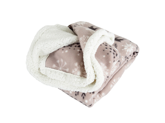 B.E.S. - Petrovice, s.r.o. Deka s beránkem Buffalo 150x200 - Vločky šedo-bílé