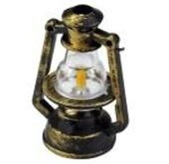 Lampa naftowa 37x50mm plastikowa miniaturowa złota Lampa naftowa 37x50mm plastikowa miniaturowa złota