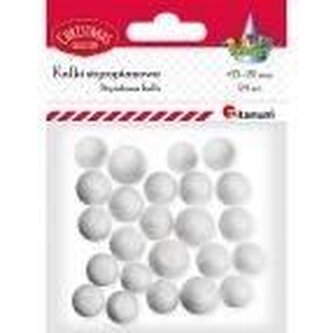 Styropianowe kulki 15/20mm białe 24szt Styropianowe kulki 15/20mm białe 24szt