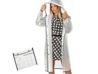 Peleryna przeciwdeszczowa transparentna S