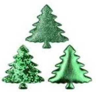 Dekoracje samoprzylepne choinki 12szt