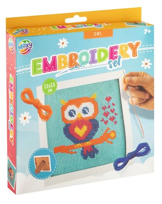 Vyšívání , rámeček 15 x 15 - sova