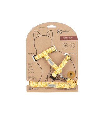 Kšíry pro kočku s vodítkem BeHappyCat Banana-M