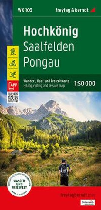 Hochkönig, Wander-, Rad- und Freizeitkarte 1:50.000, freytag & berndt, WK 103 Hochkönig, Wander-, Rad- und Freizeitkarte 1:50.000, freytag & berndt, WK 103