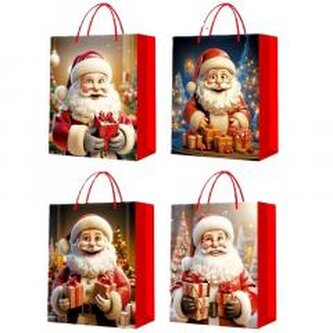 Torebka prezentowa S Boże Narodzenie brokat mix