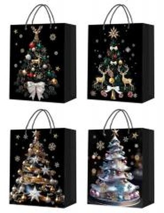 Torebka prezentowa L Boże Narodzenie platera mix