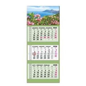 Kalendarz 2026 trójdzielny LUX wypukły Grecja Kos