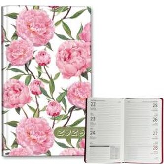 Kalendarz 2026 A6 tygodniowy Peonie