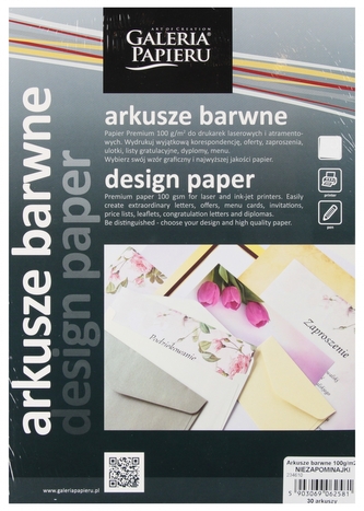 Karton ozdobny A4 Niezapominajki 100g op30ark GALERIA PAPIERU 234610 Karton ozdobny A4 Niezapominajki 100g op30ark GALERIA PAPIERU 234610
