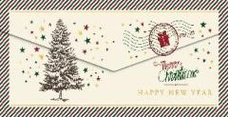 Koperta Boże Narodzenie Choinka nude