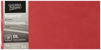 Koperta DL NK perłowa czerwona op10szt GALERIA PAPIERU 280158 ARG Koperta DL NK perłowa czerwona op10szt GALERIA PAPIERU 280158 ARG