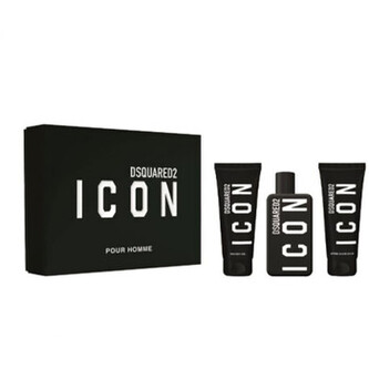 Dsquared2 Icon Pour Homme Dárková sada Parfémová voda 100 ml, sprchový gel 100 ml a balzám po holení 100 ml