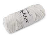 Příze Marshmallow silná Velvet Ø10 mm 500 g - 1 ks - 12 (002) bílá