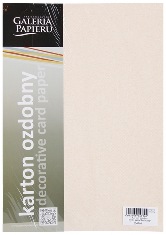 Karton ozdobny A4 beż jasny 250g op20szt GALERIA PAPIERU 204701 ARG Karton ozdobny A4 beż jasny 250g op20szt GALERIA PAPIERU 204701 ARG