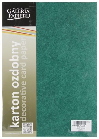 Karton ozdobny A4 zielony 200g Flash 20ark GALERIA PAPIERU 205405 Karton ozdobny A4 zielony 200g Flash 20ark GALERIA PAPIERU 205405