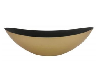 Plastový zlatý květináč lodička 39 x 11,5 x 12,5 cm