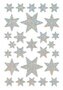 Naklejki gwiazdki srebrne